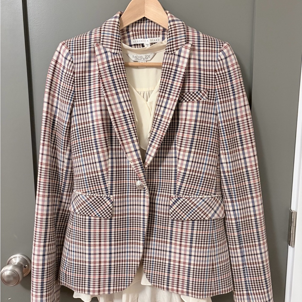 Veronica Beard Dickey Houndstooth Blazer